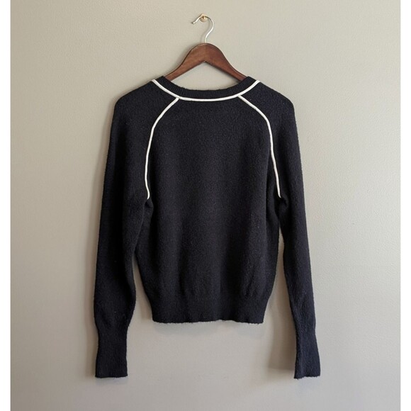 J.Crew Size Small Wool Alpaca Sweater Womens Ragland Sleeve Black S LS Crew - Picture 5 of 5